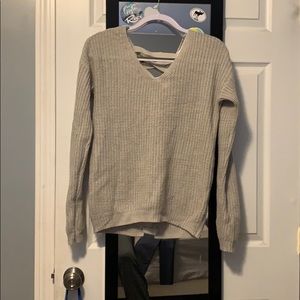 sweater with tie back